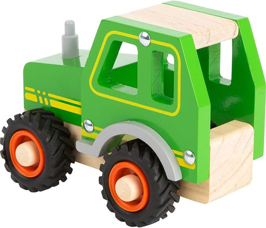 ambulance made of wood, Tractor, Green
