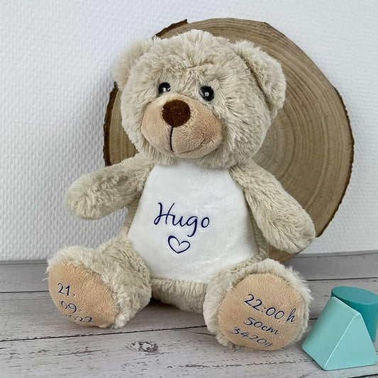 Teddy Baby Gift Cuddly Toy Personalised with Name